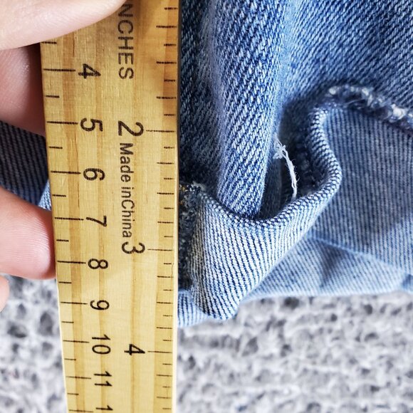 Ava & Viv Shorts Womens 14W Blue Denim Shortalls Overalls Jorts - Picture 8 of 10